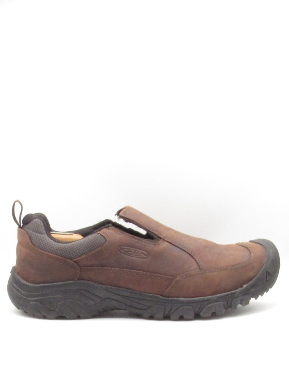 Keen Brown Targhee III Dark Earth/Mulch Shoes Size 12 W Slip On Leather FLAWED - Picture 4 of 14